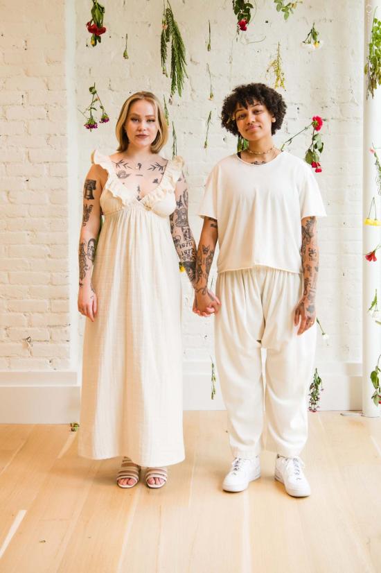  harly jae 롱 원피스 할리 재 밀로스 드레스 내추럴 체크 - OTHER BRANDS