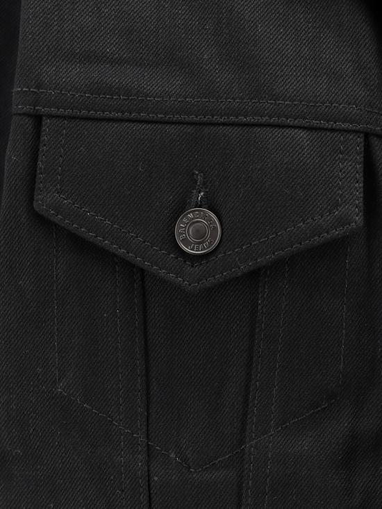  발렌시아가 데님 자켓 스탠딩 데님 재킷 블랙 - BALENCIAGA