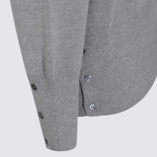  톰브라운 스웨터 톰 브라운 그레이 울 니트웨어 - THOM BROWNE
