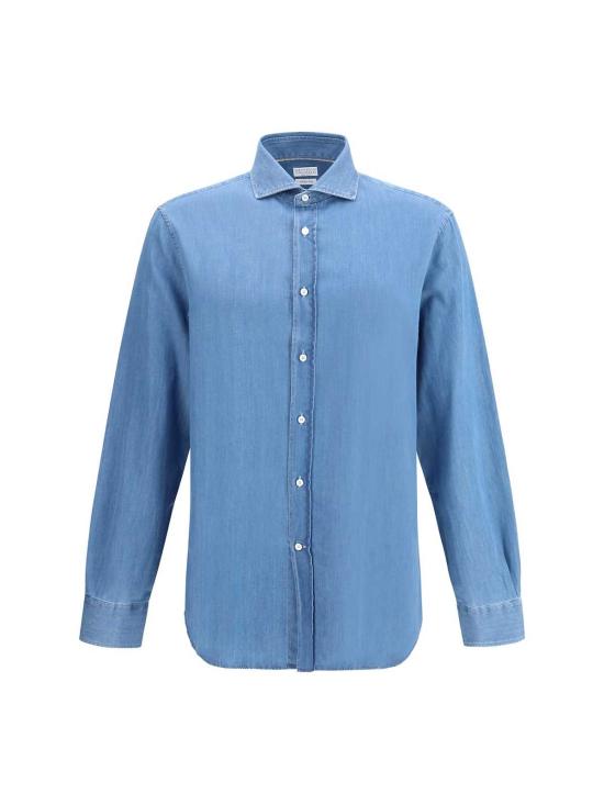  브루넬로 쿠치넬리 데님 팬츠 Brunello Cucinelli 코튼 데님 셔츠