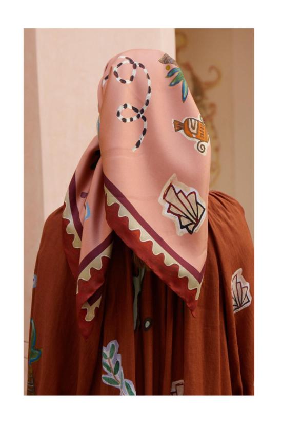  알레메 머플러/스카프 알레마이스 로렌스 실크 스카프 멀티컬러