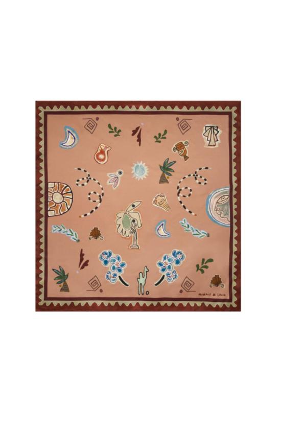  알레메 머플러/스카프 알레마이스 로렌스 실크 스카프 멀티컬러 - ALEMAIS