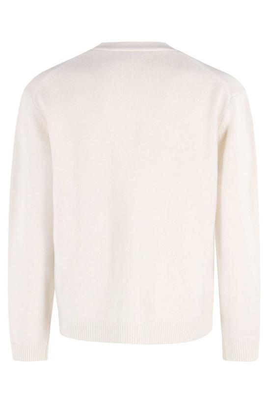  메종키츠네 가디건 Maison Kitsuné 폭스 헤드 인타르시아 메리노 카디건 에크루 탠 베이지 - MAISON KITSUNE