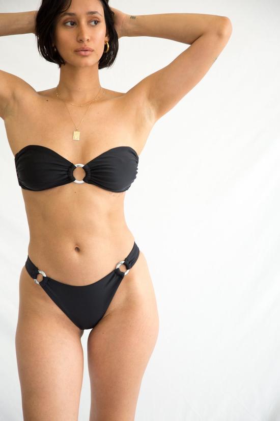  갈라마르 비키니 수영복 미아 링 브리프 느와르