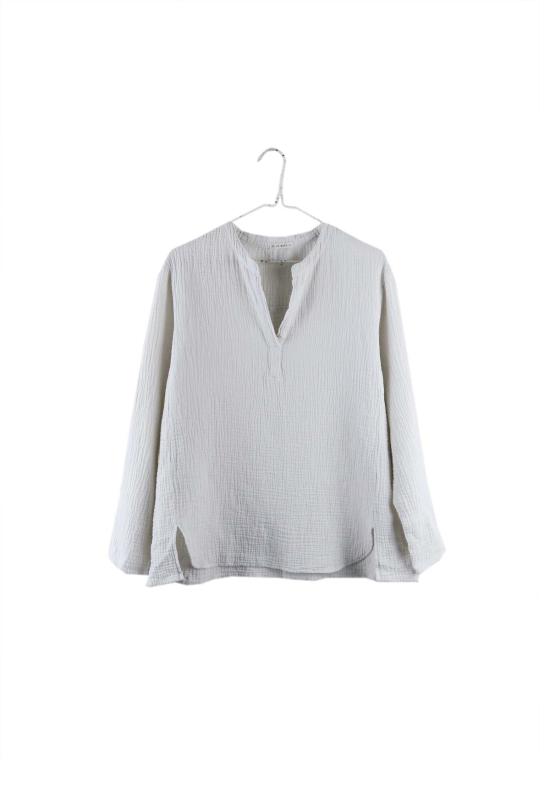  잇이즈웰 LA 긴팔 티셔츠 잇이즈웰 L.A. 오가닉 롱 슬리브 만다린 탑 - IT IS WELL L.A.