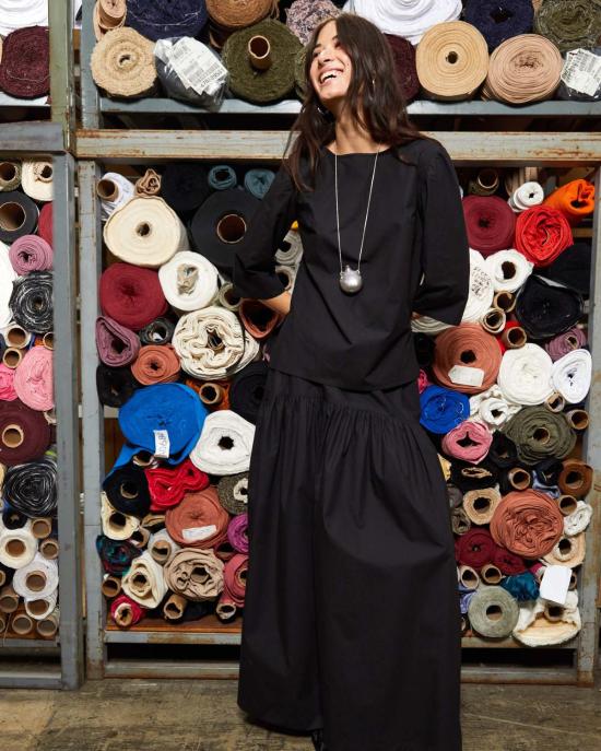  론 롱 스커트 Lwn Talis 스커트 블랙 - LWN