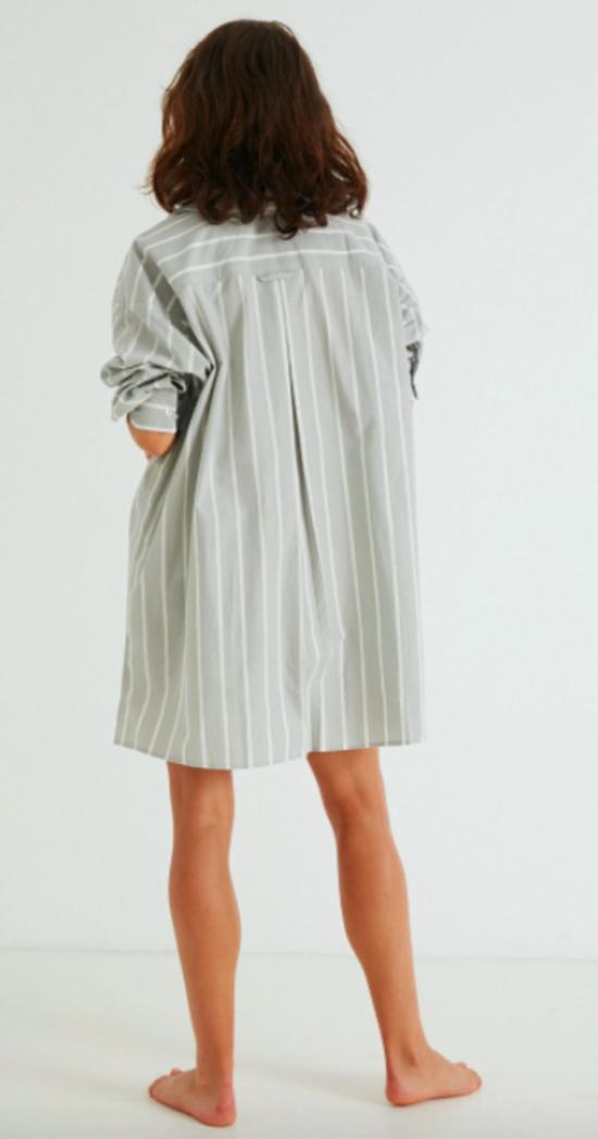  General Sleep 라운지 웨어 일반 수면 수면 셔츠 라운지 스카이 스트라이프 - OTHER BRANDS