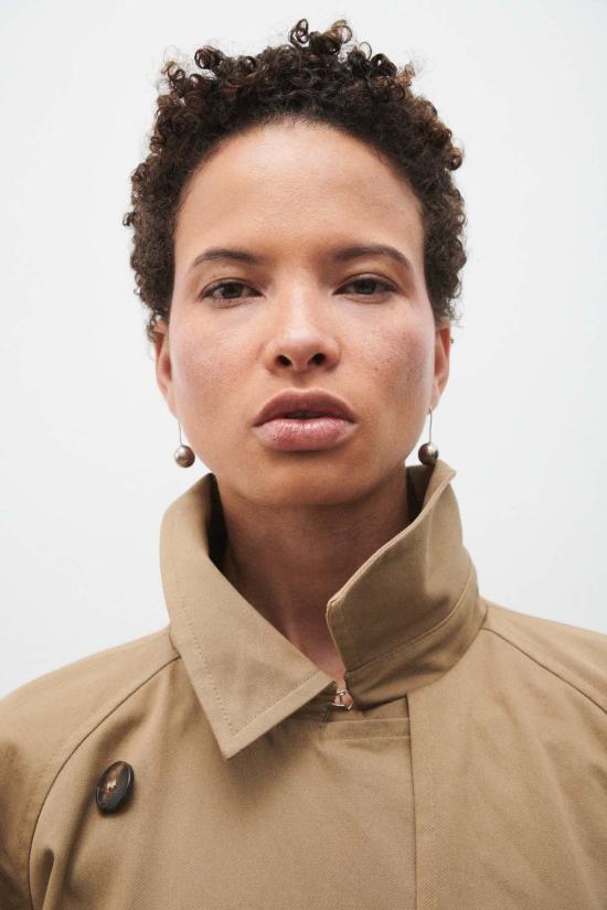  실크 런드리 트렌치 코트 이탈리안 트렌치 탠 - SILK LAUNDRY