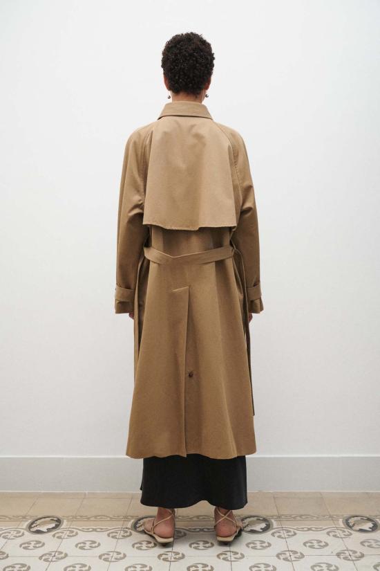  실크 런드리 트렌치 코트 이탈리안 트렌치 탠 - SILK LAUNDRY