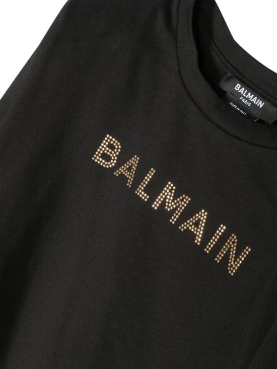  [키즈] 발망 트레이닝 상의 키즈 ML 스페셜 티셔츠 블랙 - BALMAIN