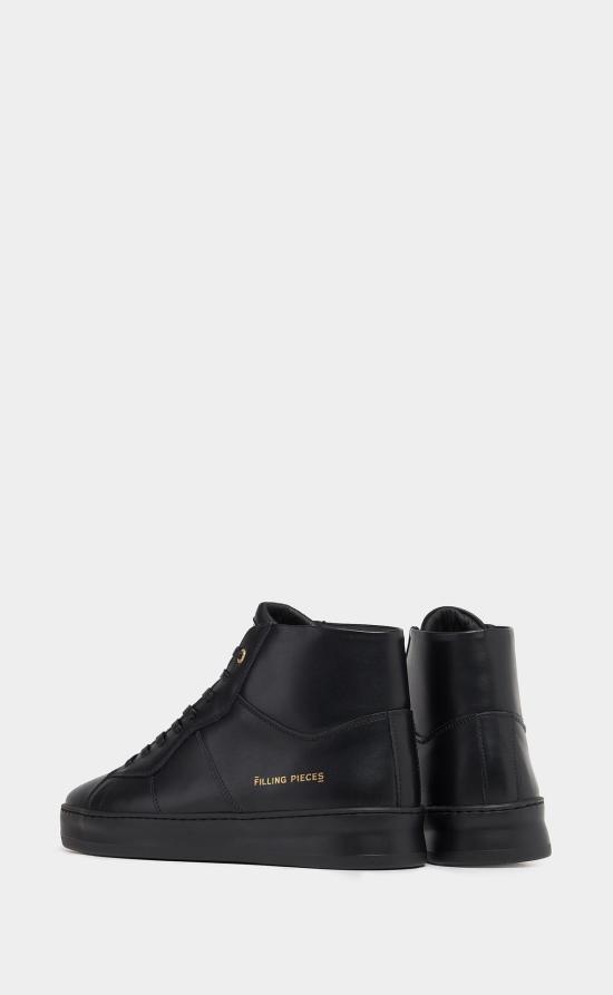  필링피스 스니커즈 필링 피시스 미드 플레인 코트 슈즈 블랙 - FILLING PIECES