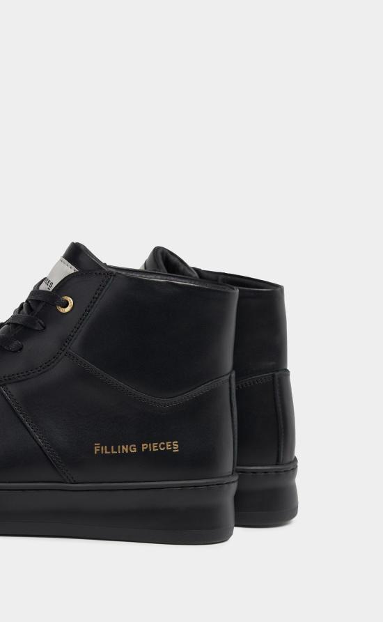  필링피스 스니커즈 필링 피시스 미드 플레인 코트 슈즈 블랙 - FILLING PIECES