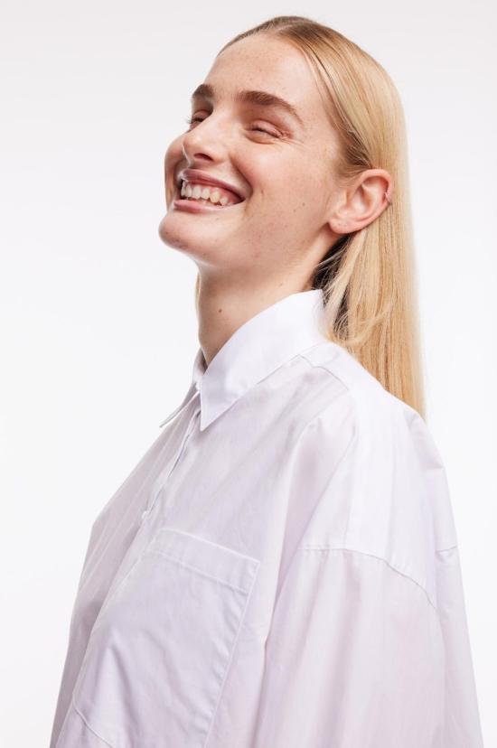  Oval Square 셔츠 타원형 사각형 Os 느낌 셔츠 화이트 - OVAL SQUARE