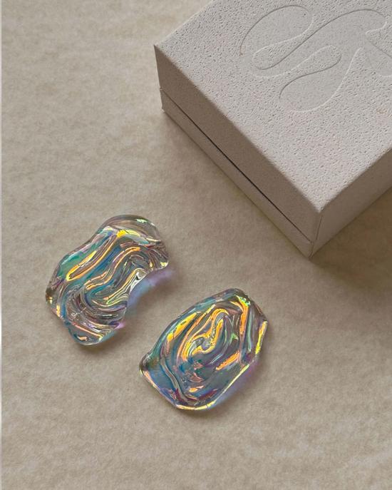  줄리 테브노 이어링 줄리 테베노 오스트라 유리 귀걸이 - JULIE THEVENOT