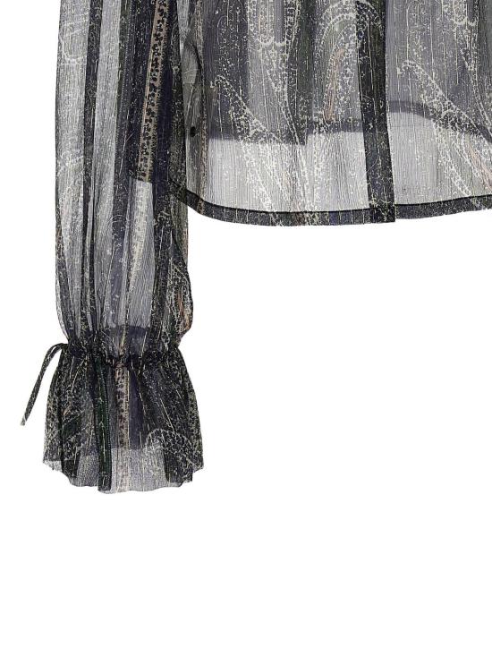  생로랑 블라우스 생 로랑 루렉스  인디고 - SAINT LAURENT