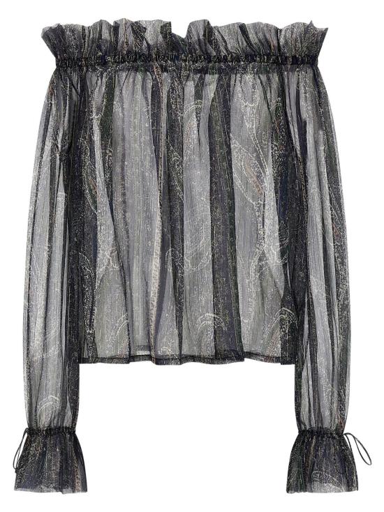  생로랑 블라우스 생 로랑 루렉스  인디고