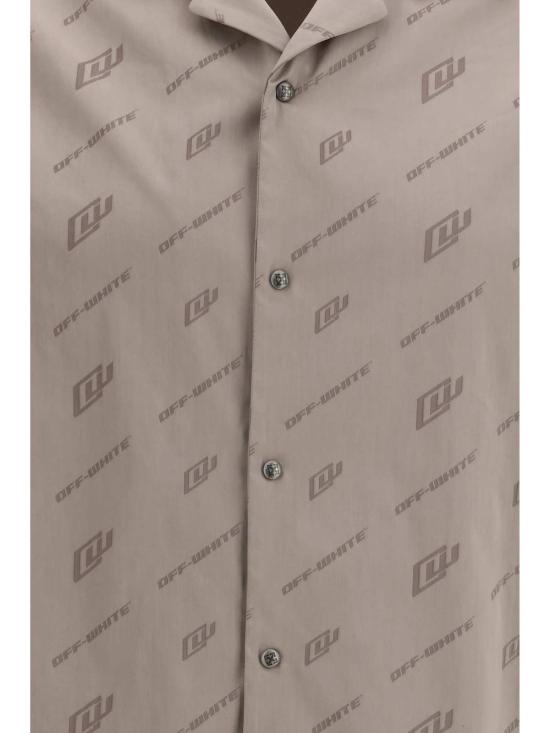  오프화이트 탑 프린트 볼링 셔츠 - OFF WHITE