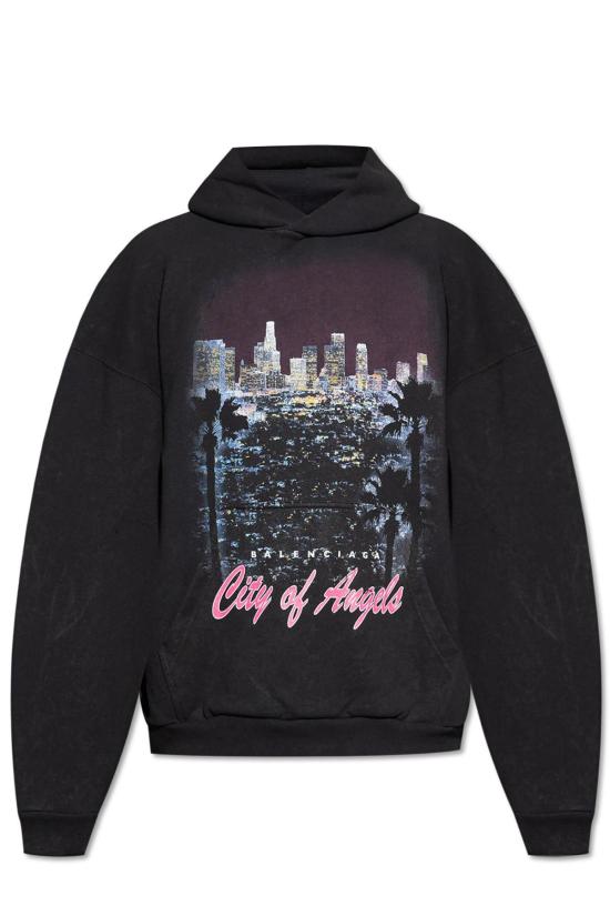  발렌시아가 스웨터 프린트 스웨트셔츠