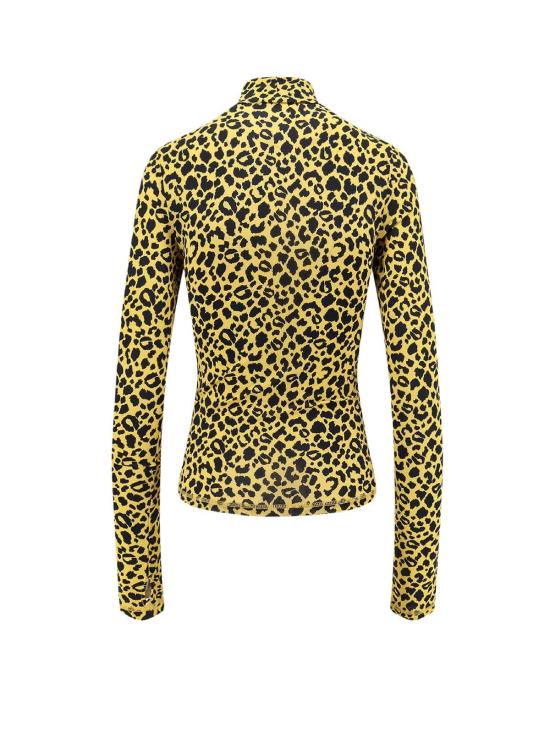  코페르니 터틀넥 니트 소재의 세컨드 스킨 비스코스 탑 프린트 - COPERNI