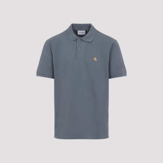  칼하트 폴로 티셔츠 카하트 S/S 체이스 피케 폴로 셔츠 코지 블루 골드