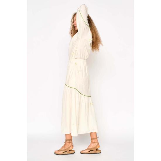  머스 롱 스커트 Mirth 브라이튼 스커트 Lime Jamdani - MIRTH