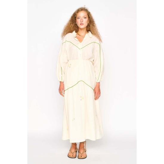  머스 롱 스커트 Mirth 브라이튼 스커트 Lime Jamdani