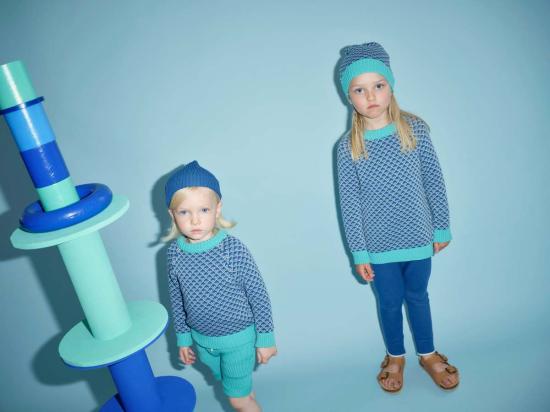  [키즈] Vild House of Little 쇼츠/버뮤다 키즈 빌드 하우스 오브 리틀 오가닉 코튼 노르딕 니트 반바지 - OTHER BRANDS