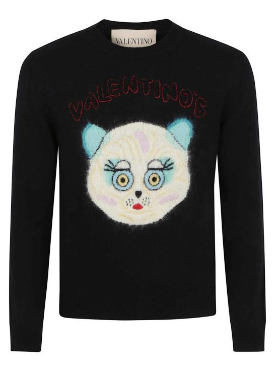  발렌티노 가라바니 스웨터 Valentino Garavani Maglia Le Chat De La Maison  블랙