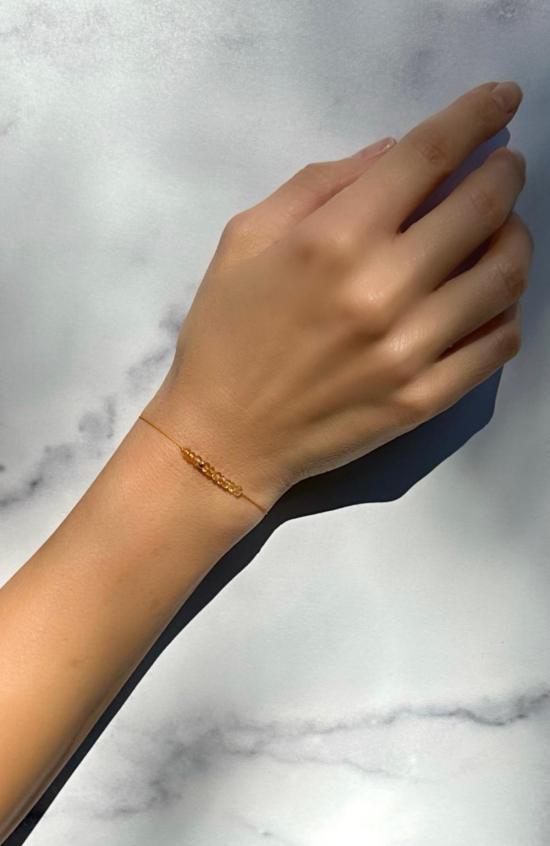  C. GRASSI 팔찌 C. Grassi 에너지 프로젝트 , 번영의 시트린/14K 솔리드 골드 비즈 - OTHER BRANDS