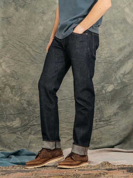  히로시 카토 데님 팬츠 더 해머 로우 14온스 스트레이트 진 인디고 - HIROSHI KATO