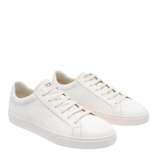  토즈 스니커즈 해머드 레더  화이트 - TODS