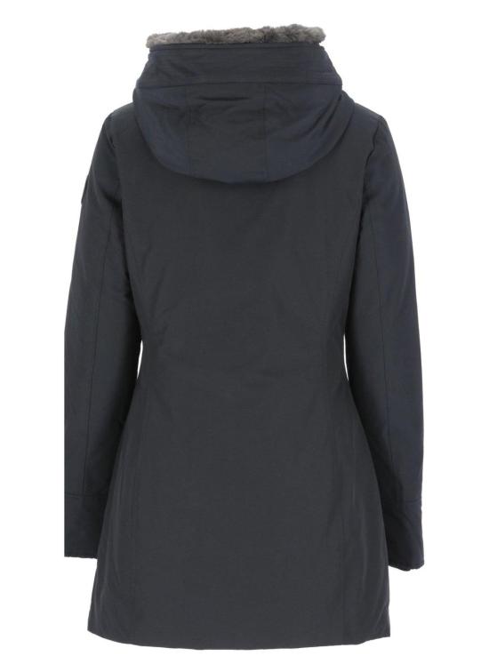  울리치 패딩 로고 패치 지퍼업  코트 (블루) - WOOLRICH