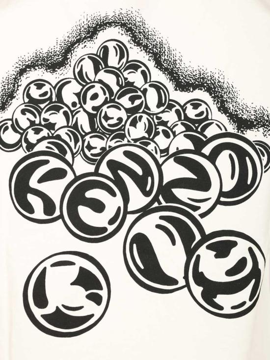  겐조 탑 파친코 티셔츠 오프 화이트 - KENZO