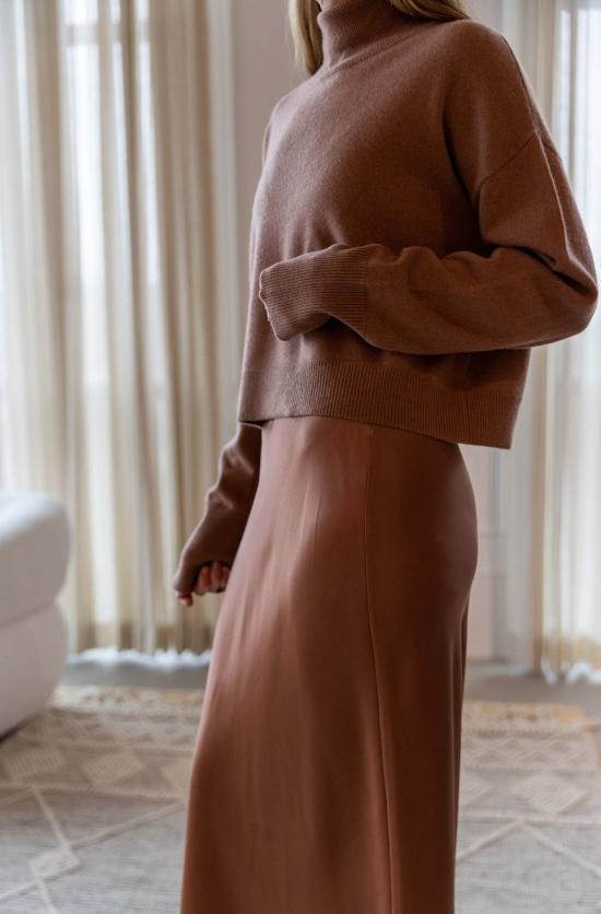  사블린 미디 스커트 미란다 B 스캘럽 트림 바이어스컷 풀온 스커트 - SABLYN