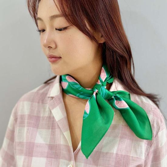  센티넬 머플러/스카프 수박 코튼 실크 반다나 - CENTINELLE