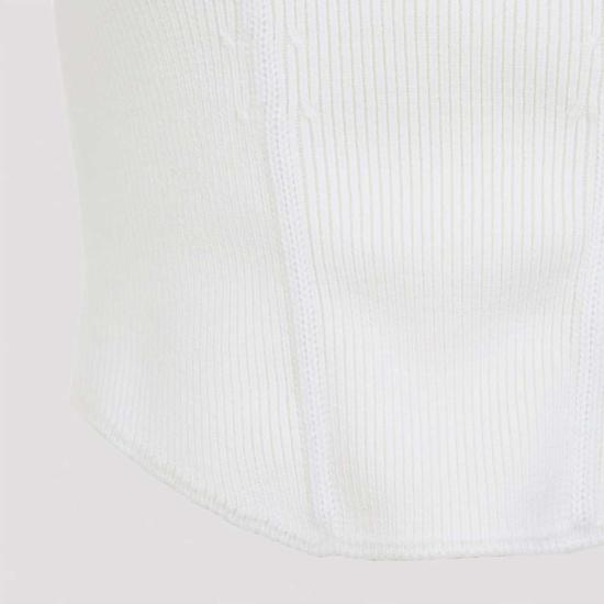  알라이아 민소매 티셔츠 Alaia Alaa 코르셋  Blanc Naturel - ALAIA