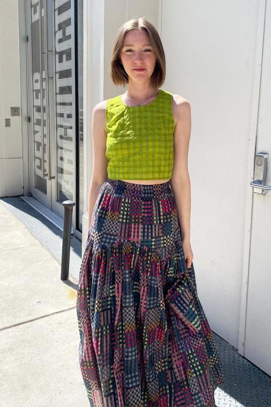  RUJUTA SHETH 롱 스커트 루주타 셰스 레일라 스커트 나이트 루빅스 프린트 - OTHER BRANDS