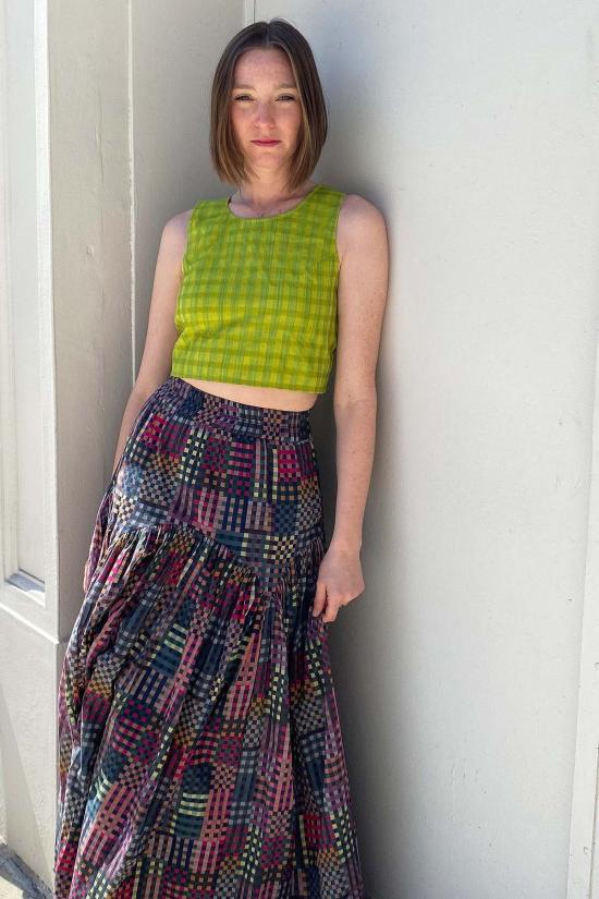  RUJUTA SHETH 롱 스커트 루주타 셰스 레일라 스커트 나이트 루빅스 프린트 - OTHER BRANDS