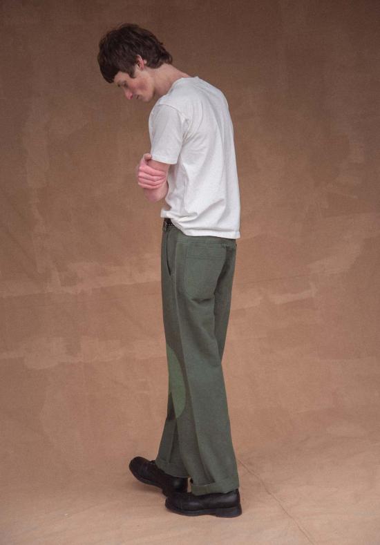  Sønderhaus 수트 팬츠 Donovan 트라우저 그린/화이트 - OTHER BRANDS