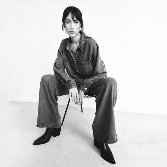  마리아 셰르 데님 자켓 Maria Cher Boedo 조선 자켓 그레이 데님 - MARIA CHER