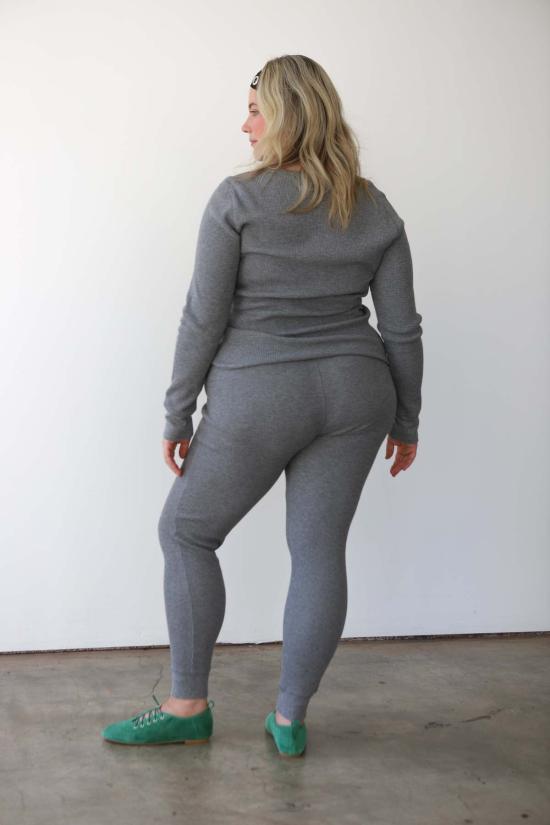  Noble 레깅스 노블 와플 바텀 헤더 그레이 - NOBLE