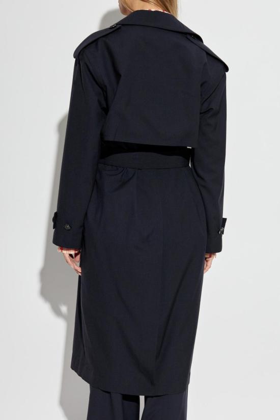  보테가베네타 트렌치 코트 보테가 베네타 울  블루 - BOTTEGA VENETA