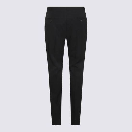  생로랑 스트레이트 팬츠 울  블랙