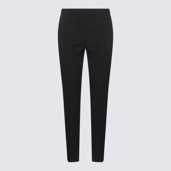  생로랑 스트레이트 팬츠 울  블랙 - SAINT LAURENT