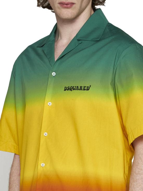  디스퀘어드2 반팔 셔츠 Dsquared2 볼링  멀티컬러 - DSQUARED2