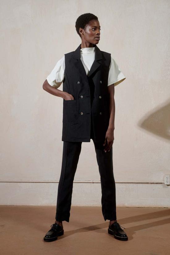  마리아 스탠리 베스트 아셰 블랙 조끼 - MARIA STANLEY