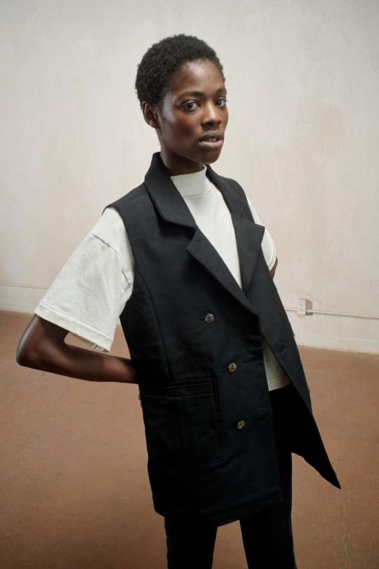  마리아 스탠리 베스트 아셰 블랙 조끼 - MARIA STANLEY