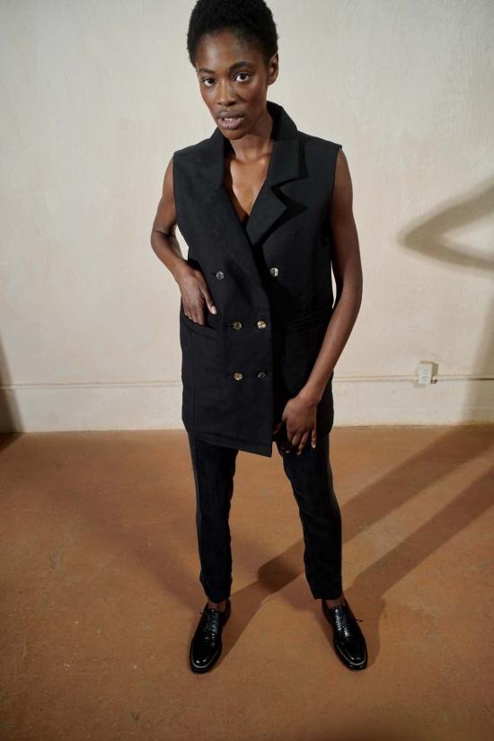  마리아 스탠리 베스트 아셰 블랙 조끼 - MARIA STANLEY