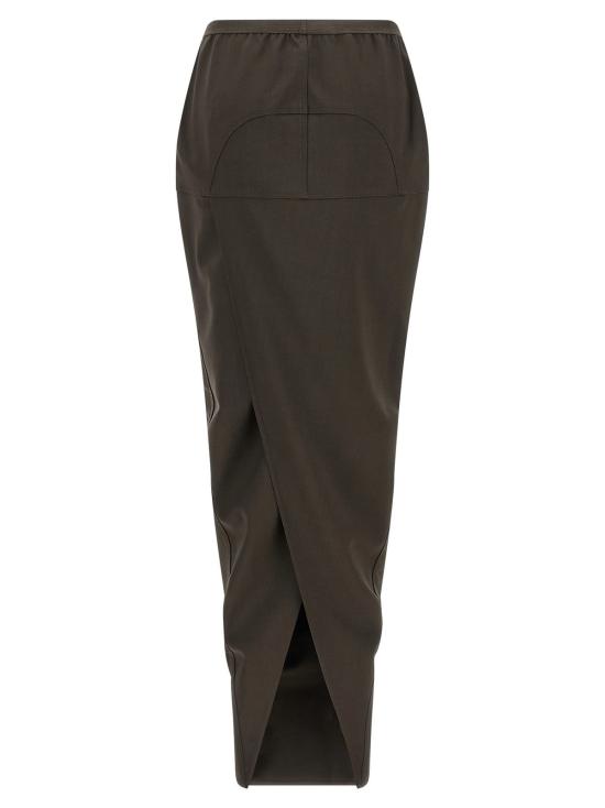  릭 오웬스 롱 스커트 소프트 필러  그레이 - RICK OWENS