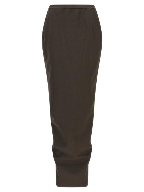  릭 오웬스 롱 스커트 소프트 필러  그레이